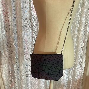 Geometric Black Crossbody Bag